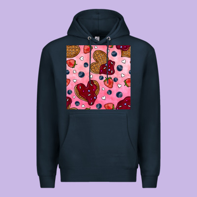 Valentines Day Waffles Seamless Pattern Premium Hoodie Designed By Bundleandbundleshop