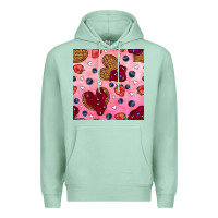 Seafoam valentines day waffles seamless pattern Premium Hoodie - BundleAndBundleShop