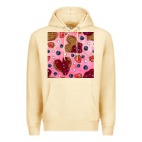 Pina Colada valentines day waffles seamless pattern Premium Hoodie - BundleAndBundleShop