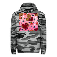 Slate Camo valentines day waffles seamless pattern Premium Hoodie - BundleAndBundleShop