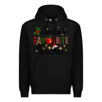 Black santas favourite teacher Premium Hoodie - AdoDesignShop