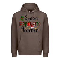 Coffee santas favourite teacher Premium Hoodie - AdoDesignShop