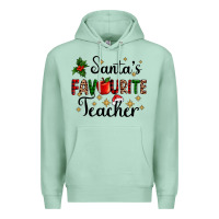 Seafoam santas favourite teacher Premium Hoodie - AdoDesignShop