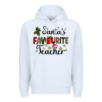 White santas favourite teacher Premium Hoodie - AdoDesignShop