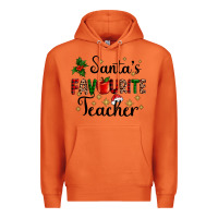 Carrot santas favourite teacher Premium Hoodie - AdoDesignShop