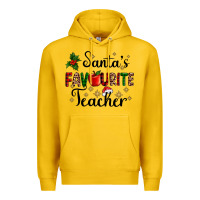 Lemon santas favourite teacher Premium Hoodie - AdoDesignShop