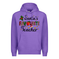Purple santas favourite teacher Premium Hoodie - AdoDesignShop