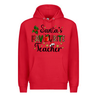 Red santas favourite teacher Premium Hoodie - AdoDesignShop