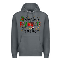 Rock santas favourite teacher Premium Hoodie - AdoDesignShop
