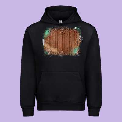Wood Glitter Leopard Pattern Frame Urban Hoodie Designed By Bettercallsaul