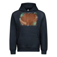 Navy Wood Glitter Leopard Pattern Frame Urban Hoodie - Bettercallsaul