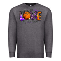 Charcoal Heather for the love of the game basketball Premium Sweatshirt - Zillion Design Studio