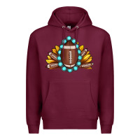 Burgundy football gemstone sunflower Premium Hoodie - JahusDesignShop