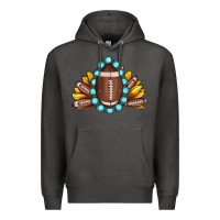 Charcoal Heather football gemstone sunflower Premium Hoodie - JahusDesignShop