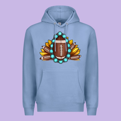 Football Gemstone Sunflower Premium Hoodie Designed By Jahusdesignshop