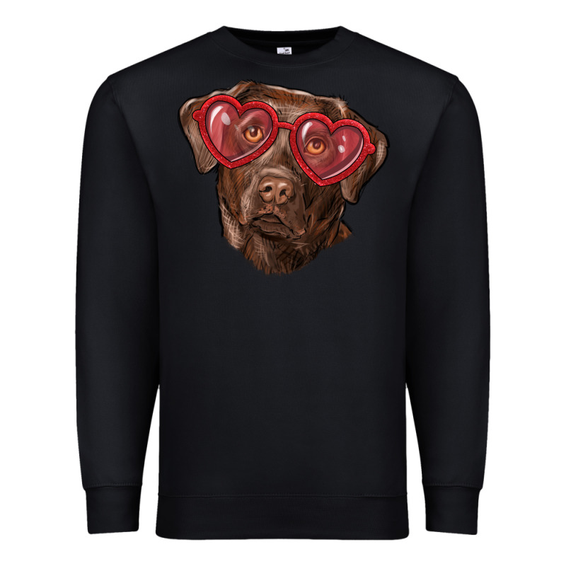 Labrador Retriever With Love Glass Premium Sweatshirt by RanaPortraitStore | Teevron