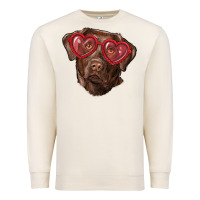 Sandshell labrador retriever with love glass Premium Sweatshirt - RanaPortraitStore