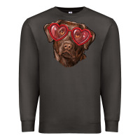 Smoke labrador retriever with love glass Premium Sweatshirt - RanaPortraitStore