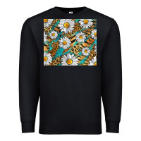Black Leopard And Tiger Daisy Premium Sweatshirt - RanaPortraitStore