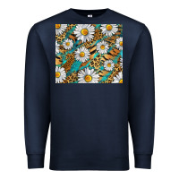 Navy Leopard And Tiger Daisy Premium Sweatshirt - RanaPortraitStore