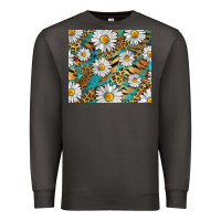 Smoke Leopard And Tiger Daisy Premium Sweatshirt - RanaPortraitStore
