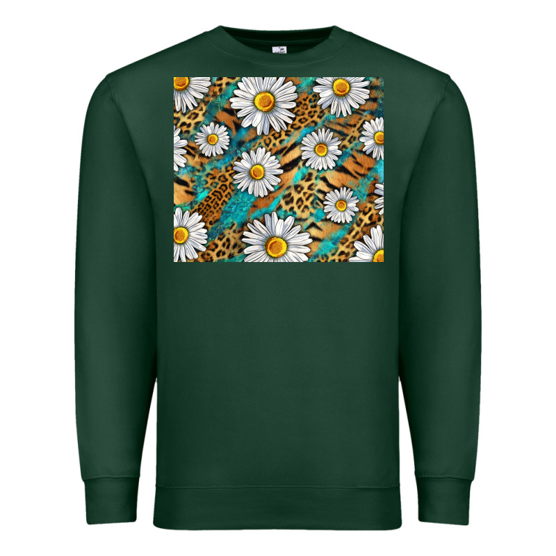 Leopard And Tiger Daisy Premium Sweatshirt by RanaPortraitStore | Teevron