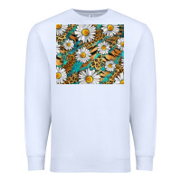 White Leopard And Tiger Daisy Premium Sweatshirt - RanaPortraitStore