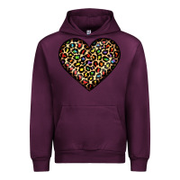 Mauve Wine pride leopard heart Urban Hoodie - JahusDesignShop