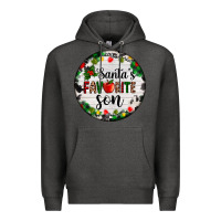 Charcoal Heather christmas  cookie and light santas favorite   son Premium Hoodie - AdoDesignShop