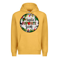 Mustard christmas  cookie and light santas favorite   son Premium Hoodie - AdoDesignShop