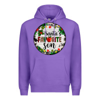 Purple christmas  cookie and light santas favorite   son Premium Hoodie - AdoDesignShop