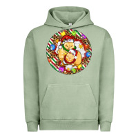 Pigment Oil Green Christmas chick Urban Hoodie - Artiststas