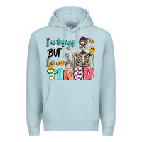 Blue Mist im trying but im very tired Premium Hoodie - Artiststas