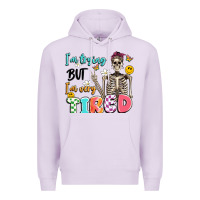 Lilac im trying but im very tired Premium Hoodie - Artiststas