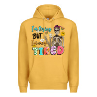 Mustard im trying but im very tired Premium Hoodie - Artiststas