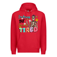 Red im trying but im very tired Premium Hoodie - Artiststas