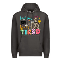 Smoke im trying but im very tired Premium Hoodie - Artiststas