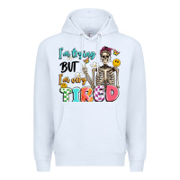 White im trying but im very tired Premium Hoodie - Artiststas