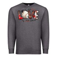 Charcoal Heather for the love of the game baseball Premium Sweatshirt - Zillion Design Studio
