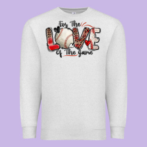 For The Love Of The Game Baseball Premium Sweatshirt Designed By Zillion Design Studio