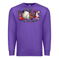 Purple for the love of the game baseball Premium Sweatshirt - Zillion Design Studio