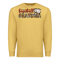 Antique Gold baseball grandma with leopard Premium Sweatshirt - texasbilliewilder