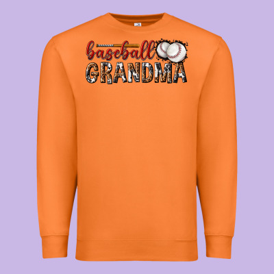 Premium Sweatshirt baseball grandma with leopard
