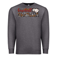 Charcoal Heather baseball grandma with leopard Premium Sweatshirt - texasbilliewilder