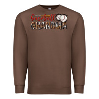 Chestnut baseball grandma with leopard Premium Sweatshirt - texasbilliewilder