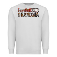 Dove Grey baseball grandma with leopard Premium Sweatshirt - texasbilliewilder