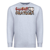 Heather Grey baseball grandma with leopard Premium Sweatshirt - texasbilliewilder