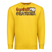 Lemon baseball grandma with leopard Premium Sweatshirt - texasbilliewilder