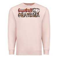 Pale Pink baseball grandma with leopard Premium Sweatshirt - texasbilliewilder
