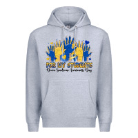 Heather Grey for my students down sendrome awareness day Premium Hoodie - Artiststas